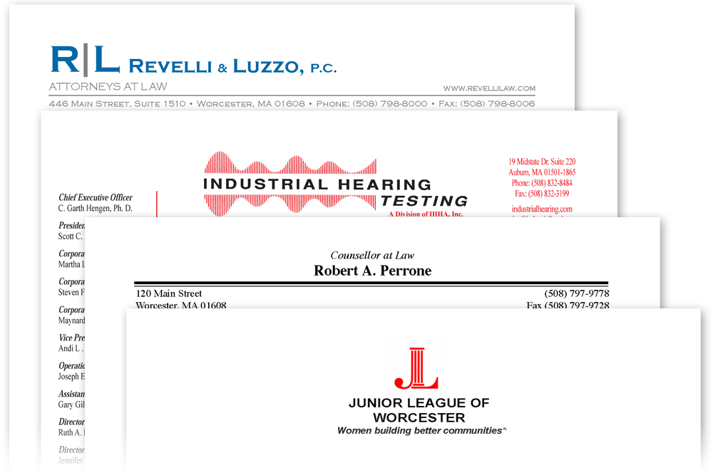 Example Letterheads Example corporate letterhead designs