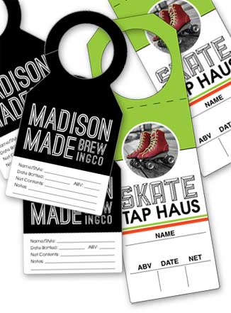 Example beer bottle tag designs